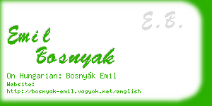 emil bosnyak business card