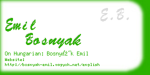 emil bosnyak business card